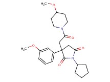 1-cyclopentyl-3-(3-methoxyphenyl)-3-[2-(4-methoxy-1-piperidinyl)-2-oxoethyl]-2,5-pyrrolidinedione