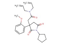 N,N-diallyl-2-[1-cyclopentyl-3-(2-methoxyphenyl)-2,5-dioxo-3-pyrrolidinyl]acetamide