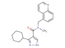 3-cyclohexyl-N-methyl-N-(5-quinolinylmethyl)-1H-pyrazole-4-carboxamide