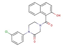 1-(3-chlorophenyl)-4-(2-hydroxy-1-naphthoyl)-2-piperazinone
