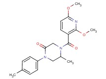 4-[(2,6-dimethoxy-3-pyridinyl)carbonyl]-5-methyl-1-(4-methylphenyl)-2-piperazinone