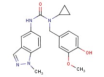 N-cyclopropyl-N-(4-hydroxy-3-methoxybenzyl)-N'-(1-methyl-1H-indazol-5-yl)urea
