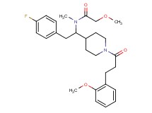 N-(2-(4-fluorophenyl)-1-{1-[3-(2-methoxyphenyl)propanoyl]-4-piperidinyl}ethyl)-2-methoxy-N-methylacetamide