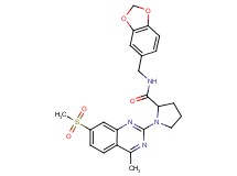 N-(1,3-benzodioxol-5-ylmethyl)-1-[4-methyl-7-(methylsulfonyl)-2-quinazolinyl]prolinamide