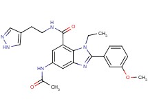 5-(acetylamino)-1-ethyl-2-(3-methoxyphenyl)-N-[2-(1H-pyrazol-4-yl)ethyl]-1H-benzimidazole-7-carboxamide