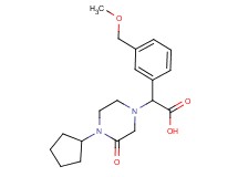 (4-cyclopentyl-3-oxopiperazin-1-yl)[3-(methoxymethyl)phenyl]acetic acid