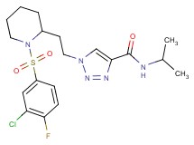 1-(2-{1-[(3-chloro-4-fluorophenyl)sulfonyl]-2-piperidinyl}ethyl)-N-isopropyl-1H-1,2,3-triazole-4-carboxamide