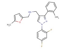 1-[1-(2,4-difluorophenyl)-3-(2-methylphenyl)-1H-pyrazol-4-yl]-N-[(5-methyl-2-furyl)methyl]methanamine