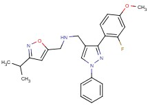1-[3-(2-fluoro-4-methoxyphenyl)-1-phenyl-1H-pyrazol-4-yl]-N-[(3-isopropyl-5-isoxazolyl)methyl]methanamine