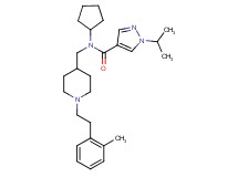 N-cyclopentyl-1-isopropyl-N-({1-[2-(2-methylphenyl)ethyl]-4-piperidinyl}methyl)-1H-pyrazole-4-carboxamide