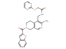 N-{[7-(1-benzofuran-2-ylcarbonyl)-3-methyl-5,6,7,8-tetrahydro-2,7-naphthyridin-4-yl]methyl}-2-(2-pyrimidinylthio)acetamide