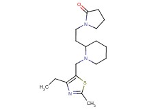 1-(2-{1-[(4-ethyl-2-methyl-1,3-thiazol-5-yl)methyl]-2-piperidinyl}ethyl)-2-pyrrolidinone