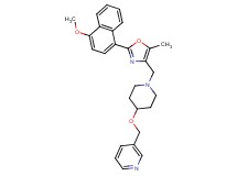 3-{[(1-{[2-(4-methoxy-1-naphthyl)-5-methyl-1,3-oxazol-4-yl]methyl}-4-piperidinyl)oxy]methyl}pyridine