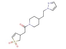 1-[(1,1-dioxido-2,3-dihydro-3-thienyl)acetyl]-4-[2-(1H-pyrazol-1-yl)ethyl]piperidine