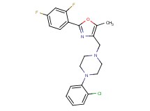 1-(2-chlorophenyl)-4-{[2-(2,4-difluorophenyl)-5-methyl-1,3-oxazol-4-yl]methyl}piperazine