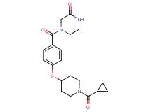 4-(4-{[1-(cyclopropylcarbonyl)piperidin-4-yl]oxy}benzoyl)piperazin-2-one