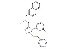 ({4-(3-chlorophenyl)-5-[(4-pyridinylmethyl)thio]-4H-1,2,4-triazol-3-yl}methyl)methyl(2-naphthylmethyl)amine