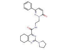 N-[2-(6-oxo-3-phenyl-1(6H)-pyridazinyl)ethyl]-2-(1-pyrrolidinyl)-5,6,7,8-tetrahydro-4-quinazolinecarboxamide