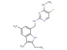 N~2~-[(2-ethyl-3,5-dimethyl-1H-indol-7-yl)methyl]-5-fluoro-N~4~-methylpyrimidine-2,4-diamine