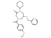 1-cyclohexyl-4-[4-(methylthio)benzoyl]-6-(2-pyridinylmethoxy)-1,4-diazepan-2-one