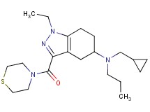 N-(cyclopropylmethyl)-1-ethyl-N-propyl-3-(4-thiomorpholinylcarbonyl)-4,5,6,7-tetrahydro-1H-indazol-5-amine