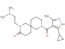 8-[(5-cyclopropyl-3-methyl-1H-pyrazol-4-yl)carbonyl]-2-[2-(dimethylamino)ethyl]-2,8-diazaspiro[5.5]undecan-3-one