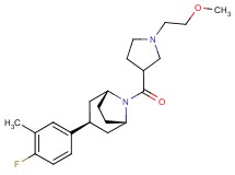(3-endo)-3-(4-fluoro-3-methylphenyl)-8-{[1-(2-methoxyethyl)pyrrolidin-3-yl]carbonyl}-8-azabicyclo[3.2.1]octane