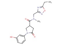N-[(5-ethyl-1,2,4-oxadiazol-3-yl)methyl]-1-(3-hydroxyphenyl)-N-methyl-5-oxopyrrolidine-3-carboxamide