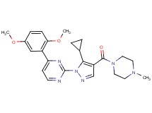 2-{5-cyclopropyl-4-[(4-methyl-1-piperazinyl)carbonyl]-1H-pyrazol-1-yl}-4-(2,5-dimethoxyphenyl)pyrimidine