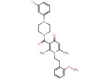 3-{[4-(3-chlorophenyl)-1-piperazinyl]carbonyl}-1-[2-(2-methoxyphenyl)ethyl]-2,6-dimethyl-4(1H)-pyridinone