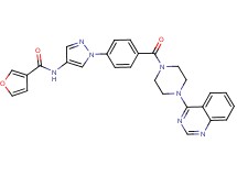 N-[1-(4-{[4-(4-quinazolinyl)-1-piperazinyl]carbonyl}phenyl)-1H-pyrazol-4-yl]-3-furamide