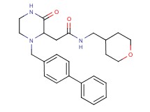 2-[1-(4-biphenylylmethyl)-3-oxo-2-piperazinyl]-N-(tetrahydro-2H-pyran-4-ylmethyl)acetamide