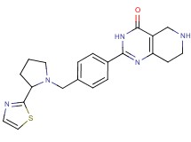 2-(4-{[2-(1,3-thiazol-2-yl)-1-pyrrolidinyl]methyl}phenyl)-5,6,7,8-tetrahydropyrido[4,3-d]pyrimidin-4(3H)-one bis(trifluoroacetate)