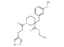 ethyl 3-(3-methoxybenzyl)-1-[3-(1H-pyrazol-4-yl)propanoyl]-3-piperidinecarboxylate
