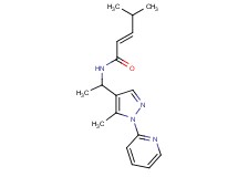 (2E)-4-methyl-N-{1-[5-methyl-1-(2-pyridinyl)-1H-pyrazol-4-yl]ethyl}-2-pentenamide