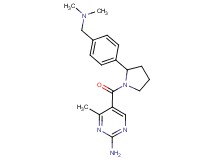 5-[(2-{4-[(dimethylamino)methyl]phenyl}pyrrolidin-1-yl)carbonyl]-4-methylpyrimidin-2-amine