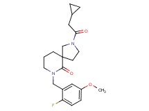 2-(cyclopropylacetyl)-7-(2-fluoro-5-methoxybenzyl)-2,7-diazaspiro[4.5]decan-6-one