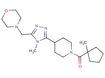 4-[(4-methyl-5-{1-[(1-methylcyclopentyl)carbonyl]piperidin-4-yl}-4H-1,2,4-triazol-3-yl)methyl]morpholine