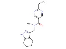 2-ethyl-N-methyl-N-(4,5,6,7-tetrahydro-1H-indazol-3-ylmethyl)pyrimidine-5-carboxamide
