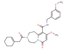 3-(1-cyclohexen-1-ylacetyl)-9-methoxy-N-(3-methoxybenzyl)-7-oxo-1,2,3,4,5,7-hexahydropyrido[1,2-d][1,4]diazepine-10-carboxamide