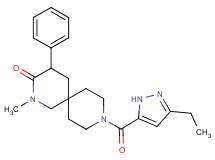 9-[(3-ethyl-1H-pyrazol-5-yl)carbonyl]-2-methyl-4-phenyl-2,9-diazaspiro[5.5]undecan-3-one