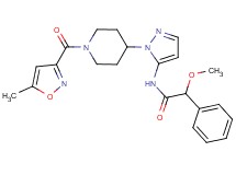 2-methoxy-N-(1-{1-[(5-methyl-3-isoxazolyl)carbonyl]-4-piperidinyl}-1H-pyrazol-5-yl)-2-phenylacetamide