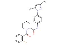 N-[4-(3,5-dimethyl-1H-pyrazol-1-yl)phenyl]-1-(2-fluorobenzoyl)-2-piperidinecarboxamide