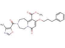 methyl 3-[(4-methyl-1,3-oxazol-5-yl)carbonyl]-7-oxo-9-(3-phenylpropoxy)-1,2,3,4,5,7-hexahydropyrido[1,2-d][1,4]diazepine-10-carboxylate