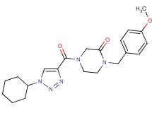 4-[(1-cyclohexyl-1H-1,2,3-triazol-4-yl)carbonyl]-1-(4-methoxybenzyl)-2-piperazinone