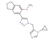 1-[(1-cyclopropyl-1H-imidazol-5-yl)methyl]-4-(6-methoxy-2,3-dihydro-1H-inden-5-yl)-1H-1,2,3-triazole