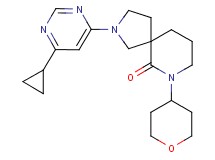2-(6-cyclopropyl-4-pyrimidinyl)-7-(tetrahydro-2H-pyran-4-yl)-2,7-diazaspiro[4.5]decan-6-one