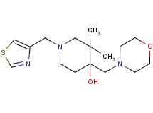3,3-dimethyl-4-(morpholin-4-ylmethyl)-1-(1,3-thiazol-4-ylmethyl)piperidin-4-ol