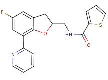 N-{[5-fluoro-7-(2-pyridinyl)-2,3-dihydro-1-benzofuran-2-yl]methyl}-2-thiophenecarboxamide