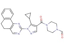 4-{[5-cyclopropyl-1-(5,6-dihydrobenzo[h]quinazolin-2-yl)-1H-pyrazol-4-yl]carbonyl}-1-piperazinecarbaldehyde